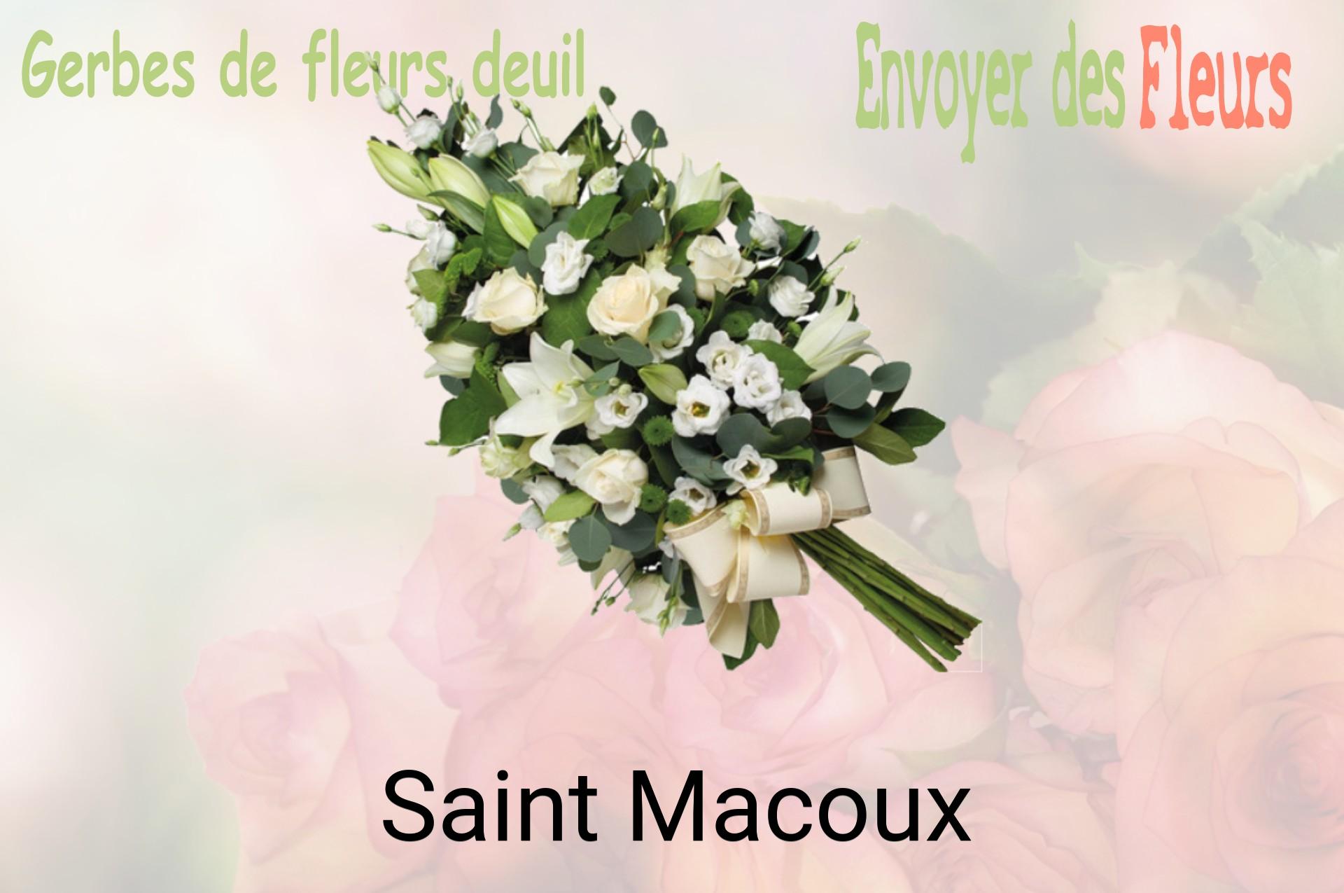 Gerbe de fleurs de deuil livrée à Saint-Macoux
